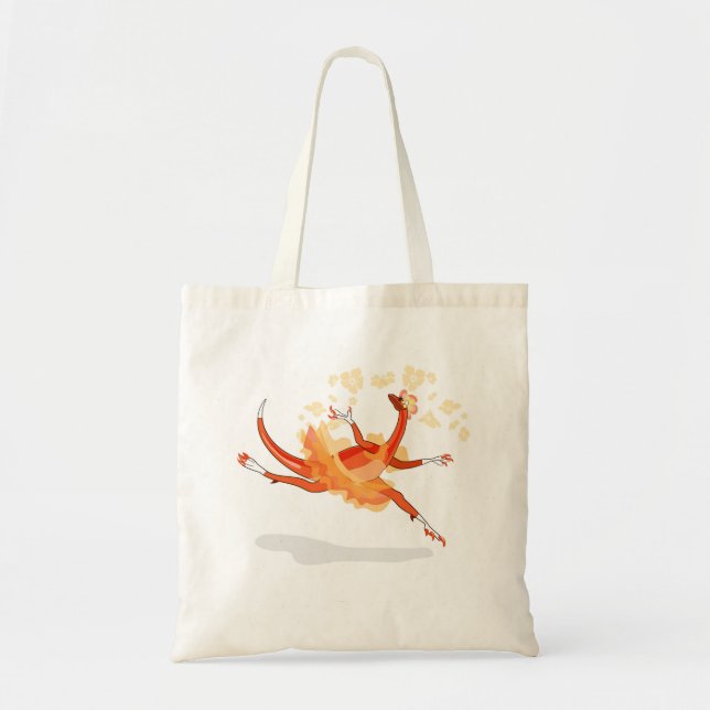 Bolso De Tela Ilustracion De Una Ballerina Bailando Raptor. 2 (Frente)