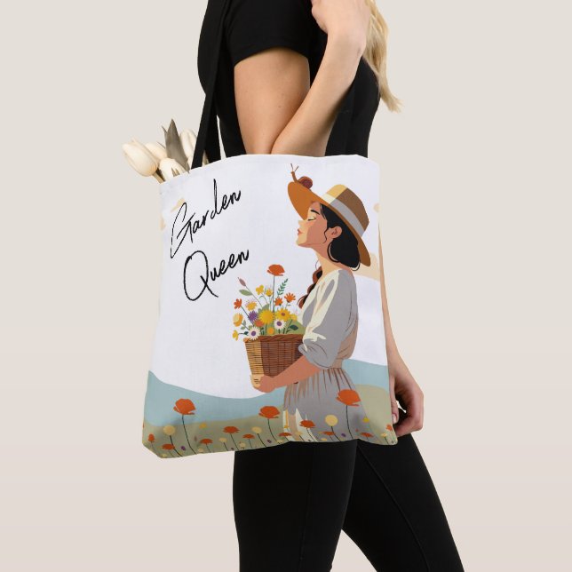 Bolso De Tela Ilustracion de verano de la reina de la naturaleza