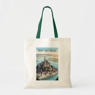 Bolso De Tela Ilustración de viaje de arte de Mont-Saint-Michel