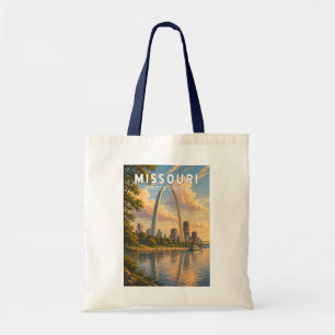 Bolso De Tela Ilustración de viaje de arte vintage de Missouri