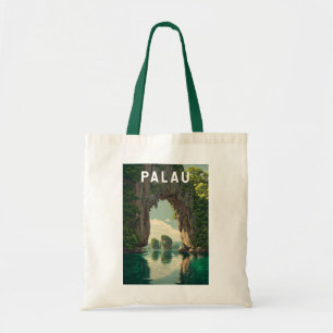 Bolso De Tela Ilustración de viaje de arte vintage de Palaos