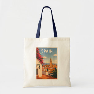 Bolso De Tela Ilustración de viaje de arte vintage de Sevilla Es