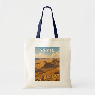 Bolso De Tela Ilustración de viaje de arte vintage de Siria
