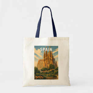 Bolso De Tela Ilustración de viaje de España arte vintage