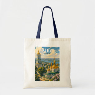 Bolso De Tela Ilustración de viaje de Kiev Ucrania Vintage