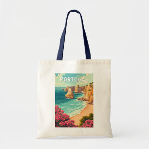 Bolso De Tela Ilustración de viaje de Portugal Arte Vintage