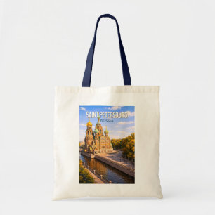 Bolso De Tela Ilustración de viaje de San Petersburgo Rusia Arte