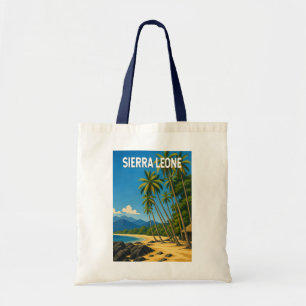 Bolso De Tela Ilustración de viaje de Sierra Leona Arte Vintage