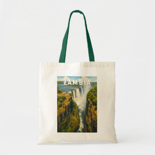Bolso De Tela Ilustración de viaje de Zambia Arte vintage