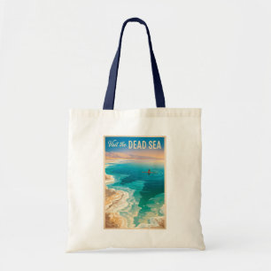 Bolso De Tela Ilustración de viaje del Mar Muerto Arte Vintage