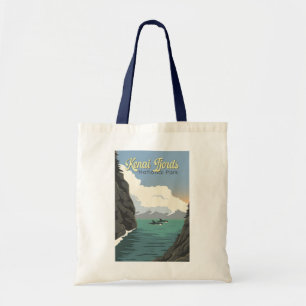 Bolso De Tela Ilustracion de viajes de los fiordos de Kenia