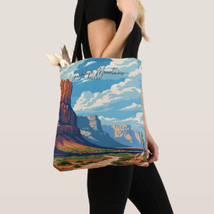 Bolso De Tela Ilustracion de Viajes Vintage de las Montañas Guad