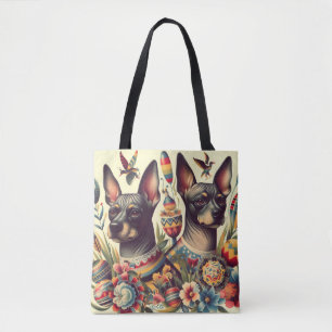 Bolso De Tela Ilustracion de Xoloitzcuintle