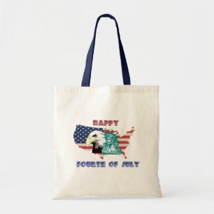 Bolso De Tela Ilustracion del águila de la libertad estadouniden