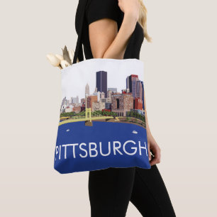 Bolso De Tela Ilustracion del equipo de Guay Pittsburgh Skyline