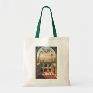 Bolso De Tela Ilustración del horizonte de Irán Arte de viaje vi