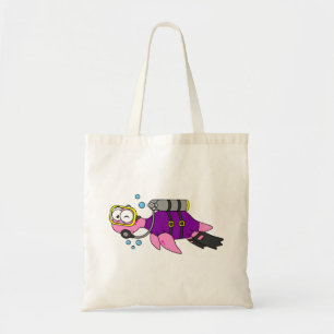 Bolso De Tela Ilustracion Del Monstruo De Loch Ness Scuba Buver.