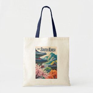 Bolso De Tela Ilustración del paisaje de Corea del Sur Arte de v