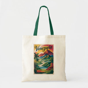 Bolso De Tela Ilustración del paisaje de Venezuela Arte de viaje