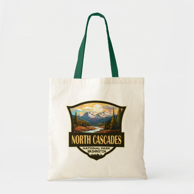 Bolso De Tela Ilustracion del Parque Nacional de Cascades del No (Frente)