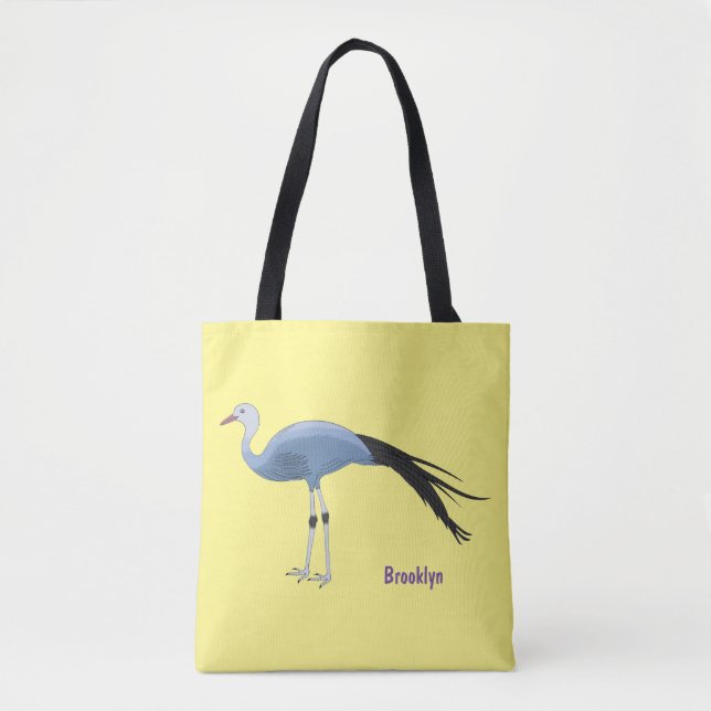 Bolso De Tela Ilustracion del personalizado de las grúas azules (Anverso)