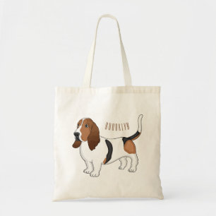 Bolso De Tela Ilustracion del personalizado del perro de enlace
