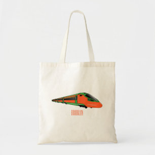 Bolso De Tela Ilustracion del personalizado del tren de bala