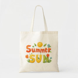 Bolso De Tela Ilustracion del sol de verano