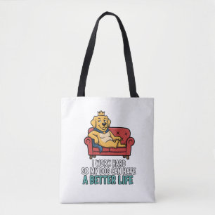 Bolso De Tela Ilustración divertida de la cita del rey perro mim
