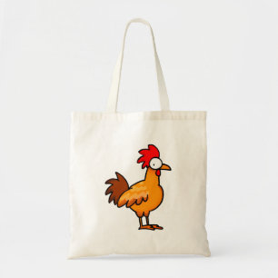Bolso De Tela Ilustración divertida de pollo de dibujos animados