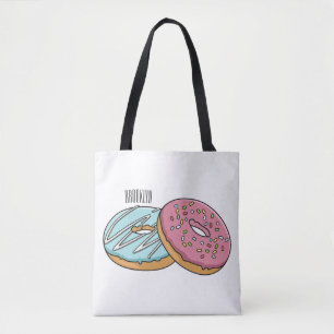 Bolso De Tela Ilustracion Donut personalizado