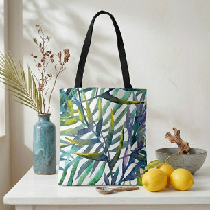 Bolso De Tela ilustracion dulce Guay hojas de color acuático
