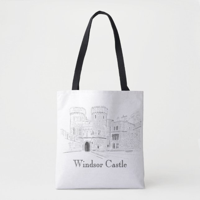 Bolso De Tela Ilustracion emblemático del castillo de Windsor (Anverso)