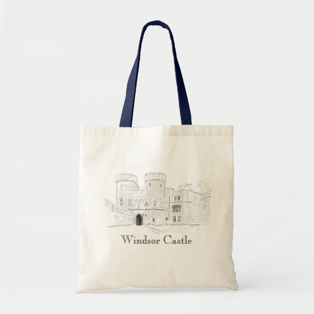 Bolso De Tela Ilustracion emblemático del castillo de Windsor (Frente)