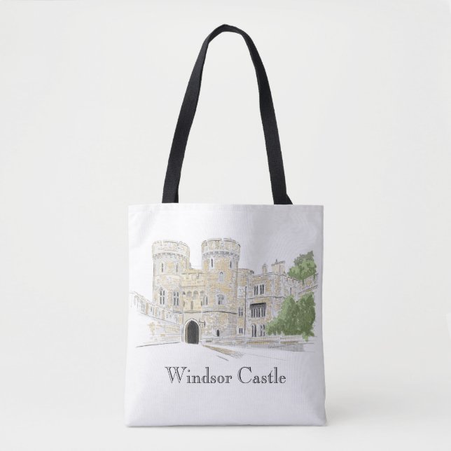Bolso De Tela Ilustracion emblemático del castillo de Windsor (Anverso)