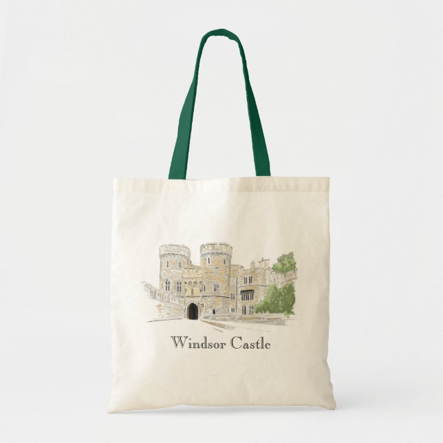 Bolso De Tela Ilustracion emblemático del castillo de Windsor (Frente)