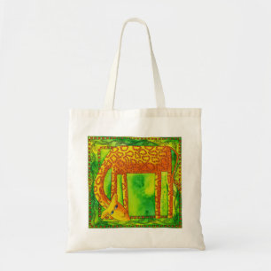 Bolso De Tela Ilustración en Acuarela de Jirafa Estampada