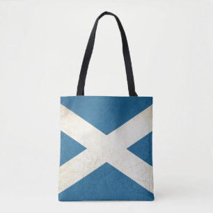 Bolso De Tela Ilustracion escocés de la bandera del Grunge