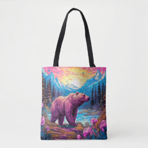 Bolso De Tela Ilustración Exterior Vintage Colorida