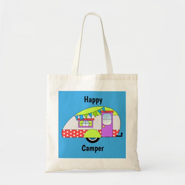 Bolso De Tela Ilustracion Feliz Camper (Frente)