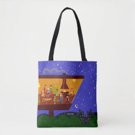 Bolso De Tela Ilustracion Fiesta Swanky Hillside