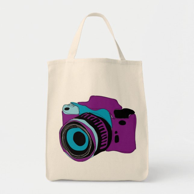 Bolso De Tela Ilustracion gráfico de cámara divertida (Frente)