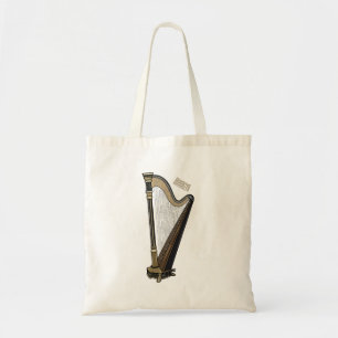 Bolso De Tela Ilustracion Harp personalizado