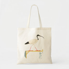 Bolso De Tela Ilustracion Ibis y camiseta jeroglífica suave