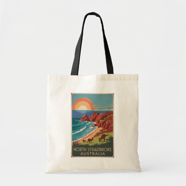 Bolso De Tela Ilustracion Kangaroos de la Isla Stradbreak del No (Frente)