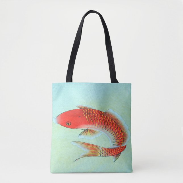 Bolso De Tela Ilustracion Koi Fish Tote Bag (Anverso)