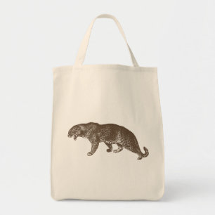 Bolso De Tela Ilustracion Leopardo de época