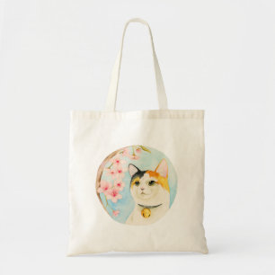 Bolso De Tela Ilustracion lindo de la acuarela del gato de