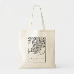 Bolso De Tela Ilustracion Mapa de Brooklyn