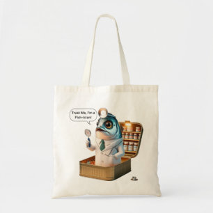 Bolso De Tela Ilustración Médica de Sardina Gruesa Fish-ician de